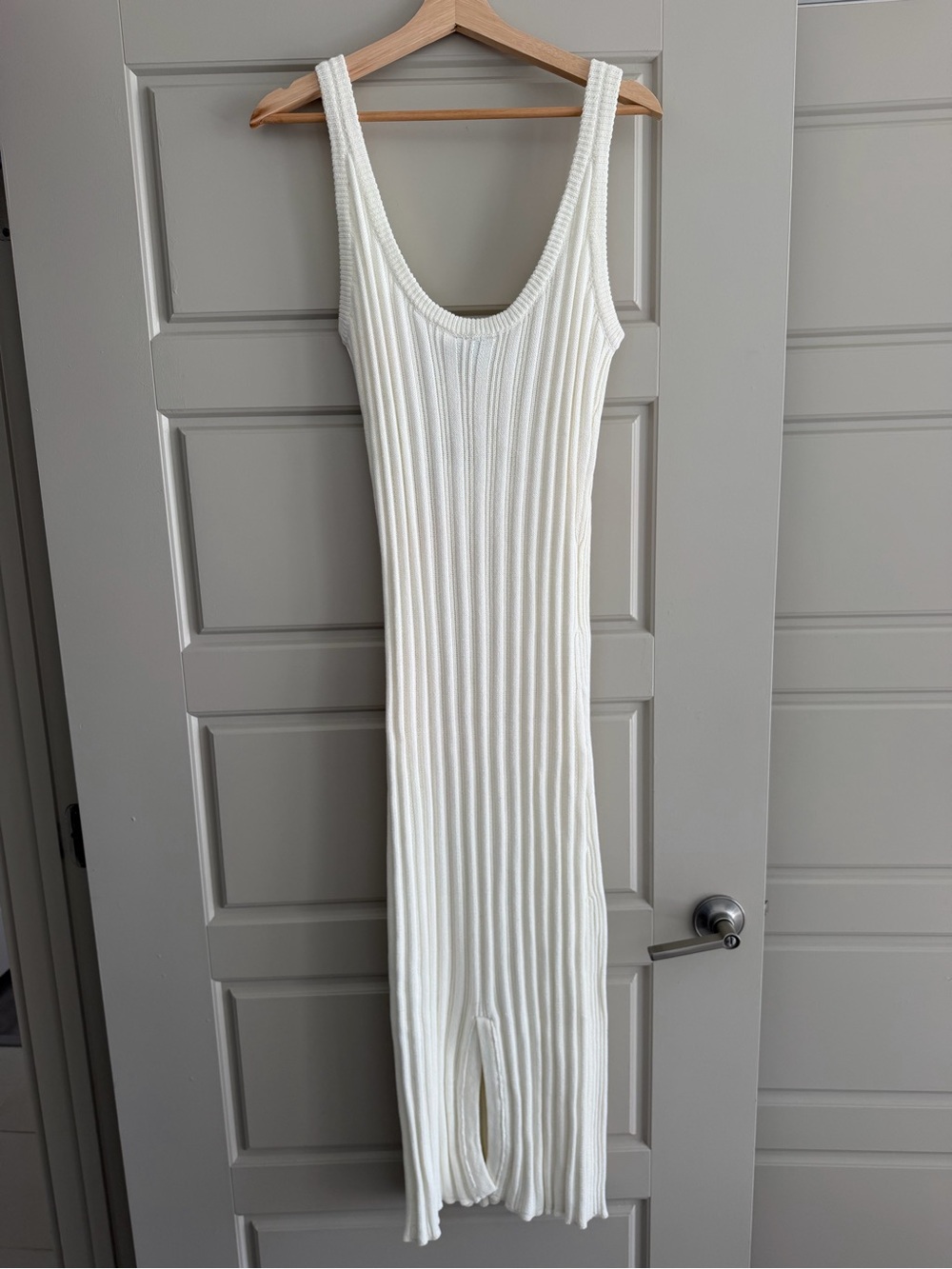 Rue Stiic Women’s Ribbed Knit Tank Dress - White